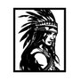 Wallity Tribal Chief Accesorio Decorativo de Pared de Metal Negro